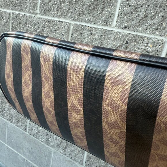 coach Large City Tote Bag In Signature Canvas With Stripe cbi03 - Picture 4 of 8